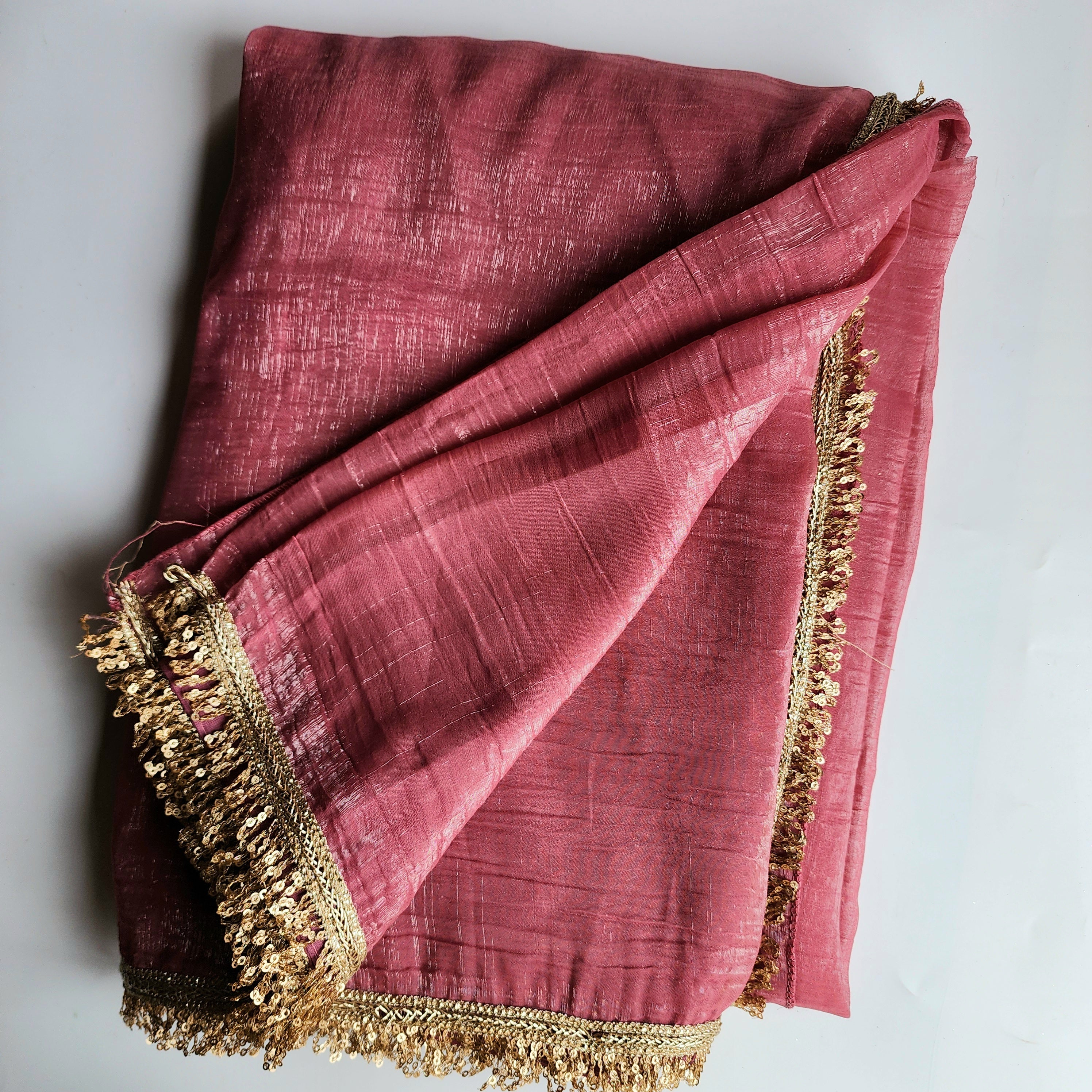 Blush Pink Designer Organza Saree