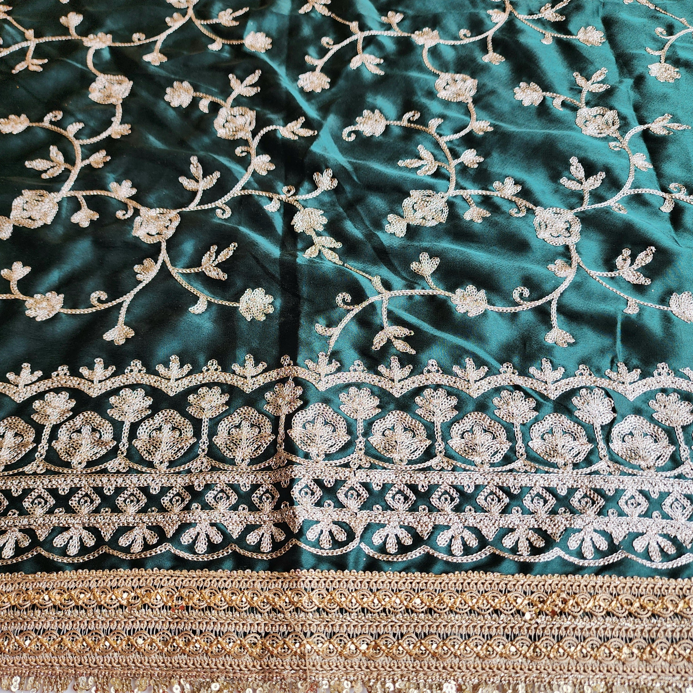 Pastel Green Designer Chiffon Silk Saree