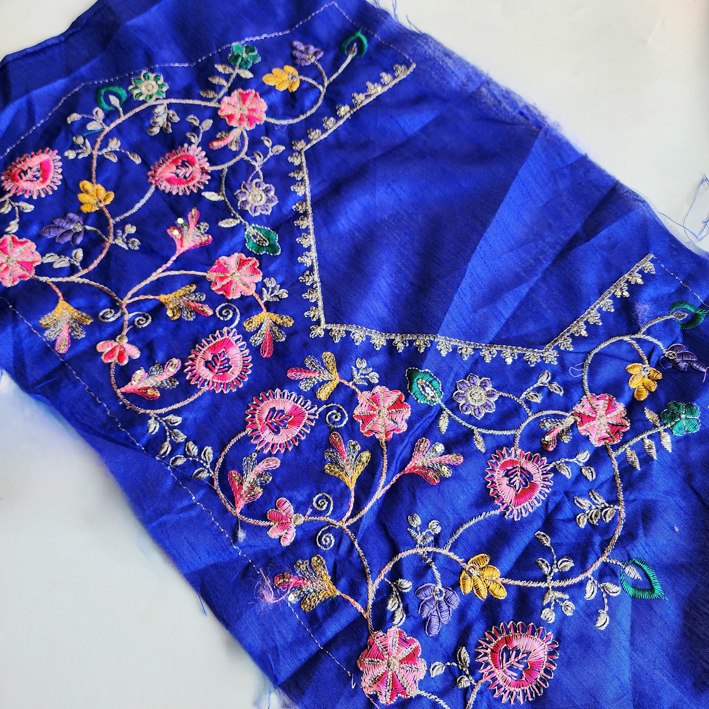 Embroidered Bandhani Designer Saree in Blue