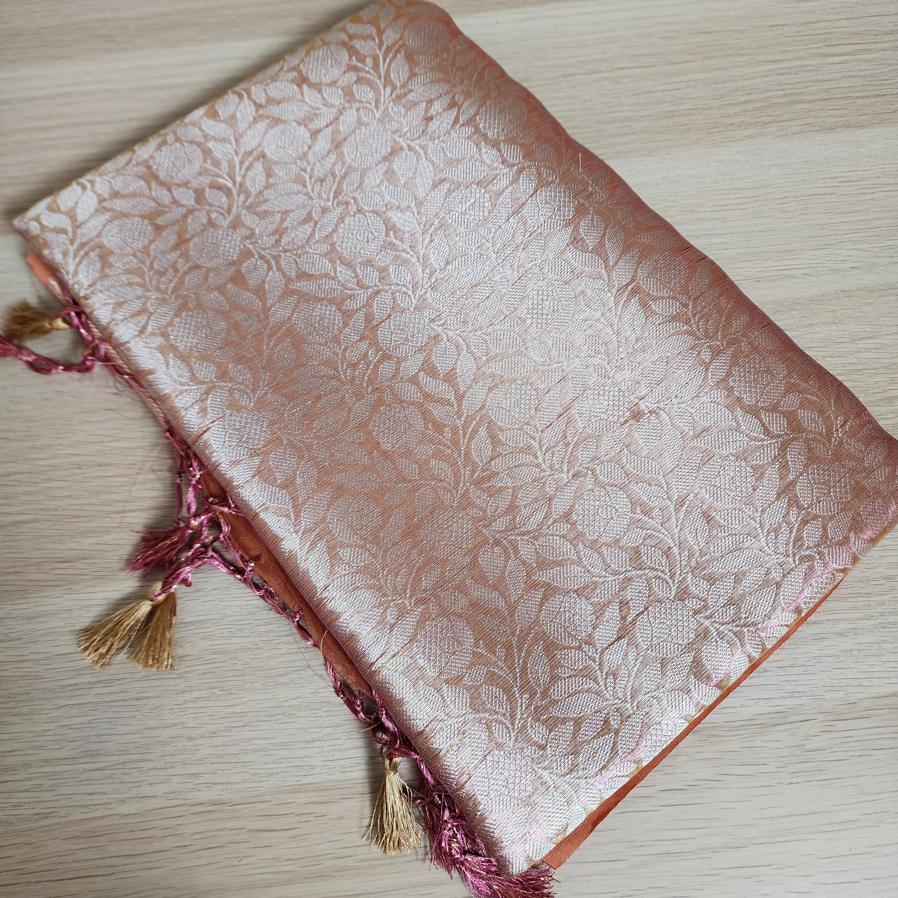 Kanjivaram style tissue Saree |Soft Dual pastel shade