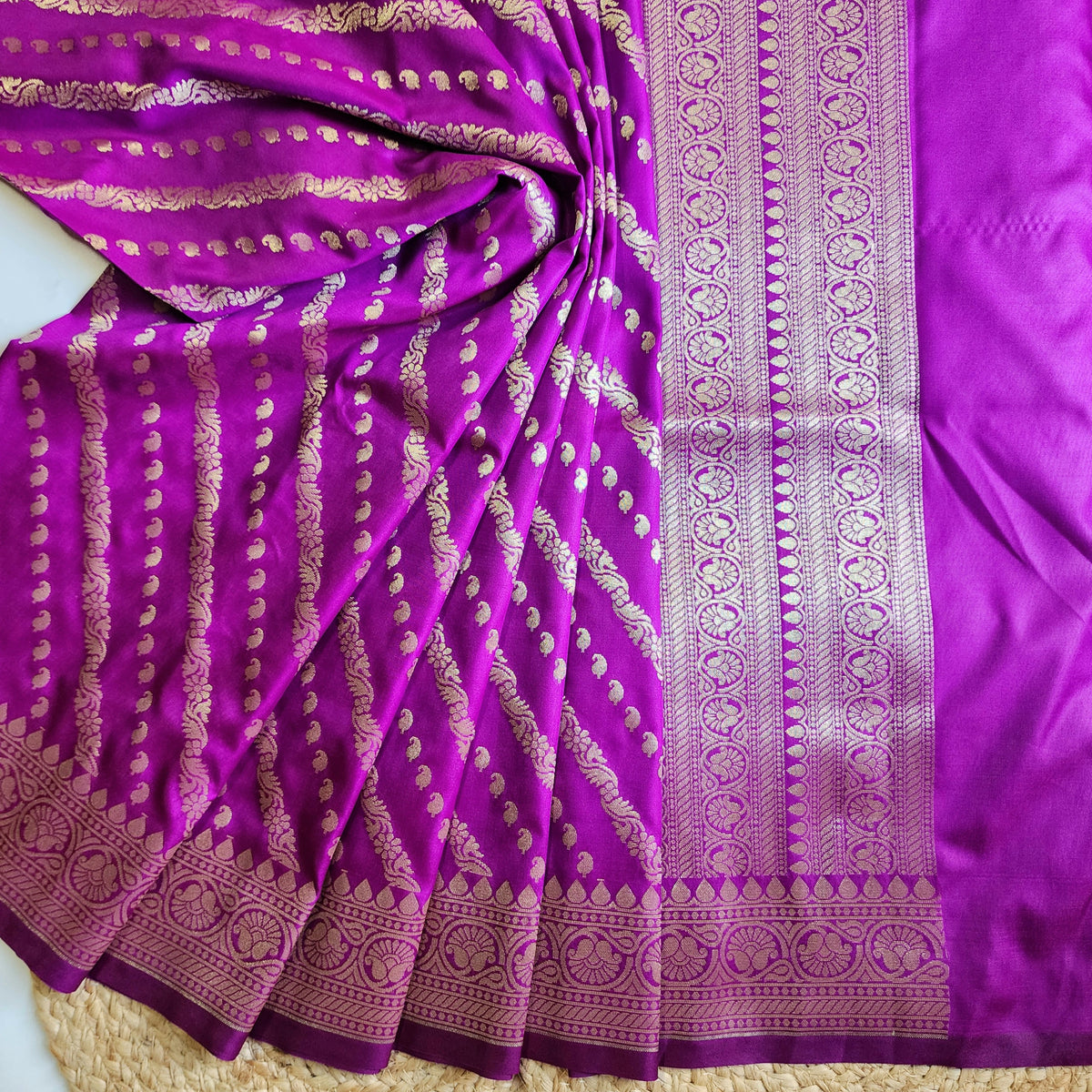 Royal Purple - Banarasi Leheriya Style Dupatta