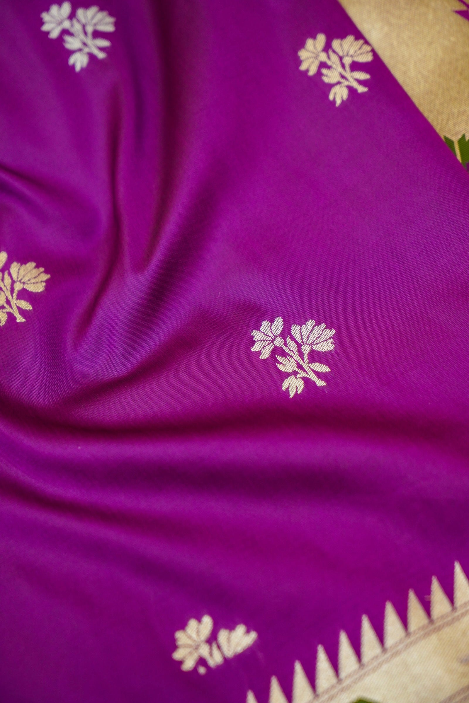 Keshavi - Jamuni Paithani Silk Saree with Stitched Blouse