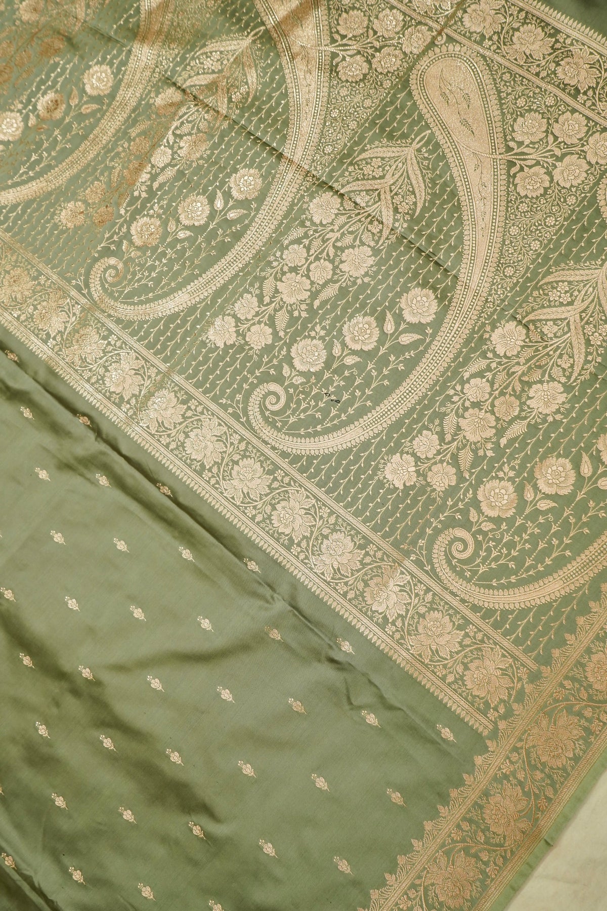 Kruti - Pure Katan Silk Saree in Pistachio Green
