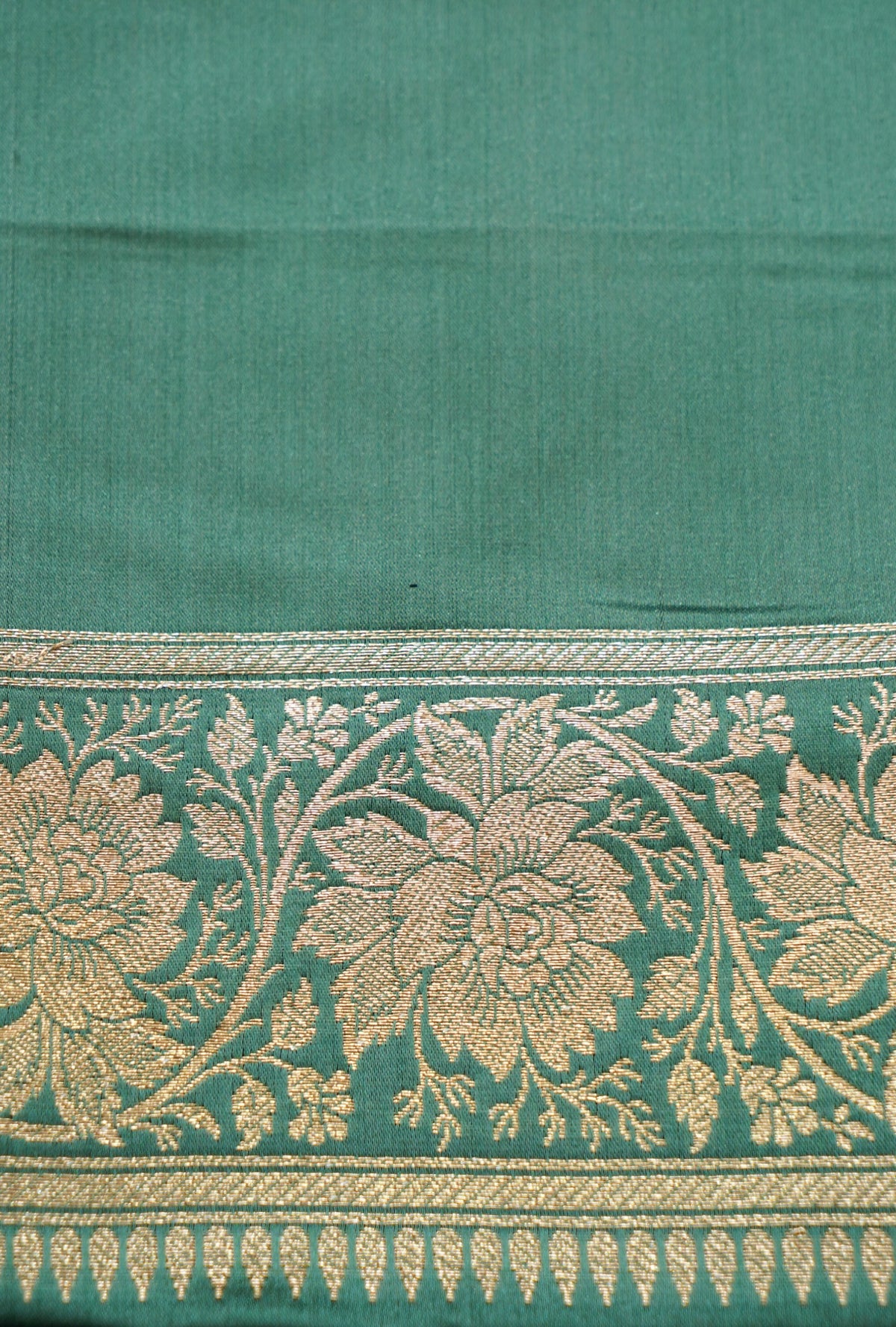 Kruti - Pure Katan Silk Saree in Teal Green