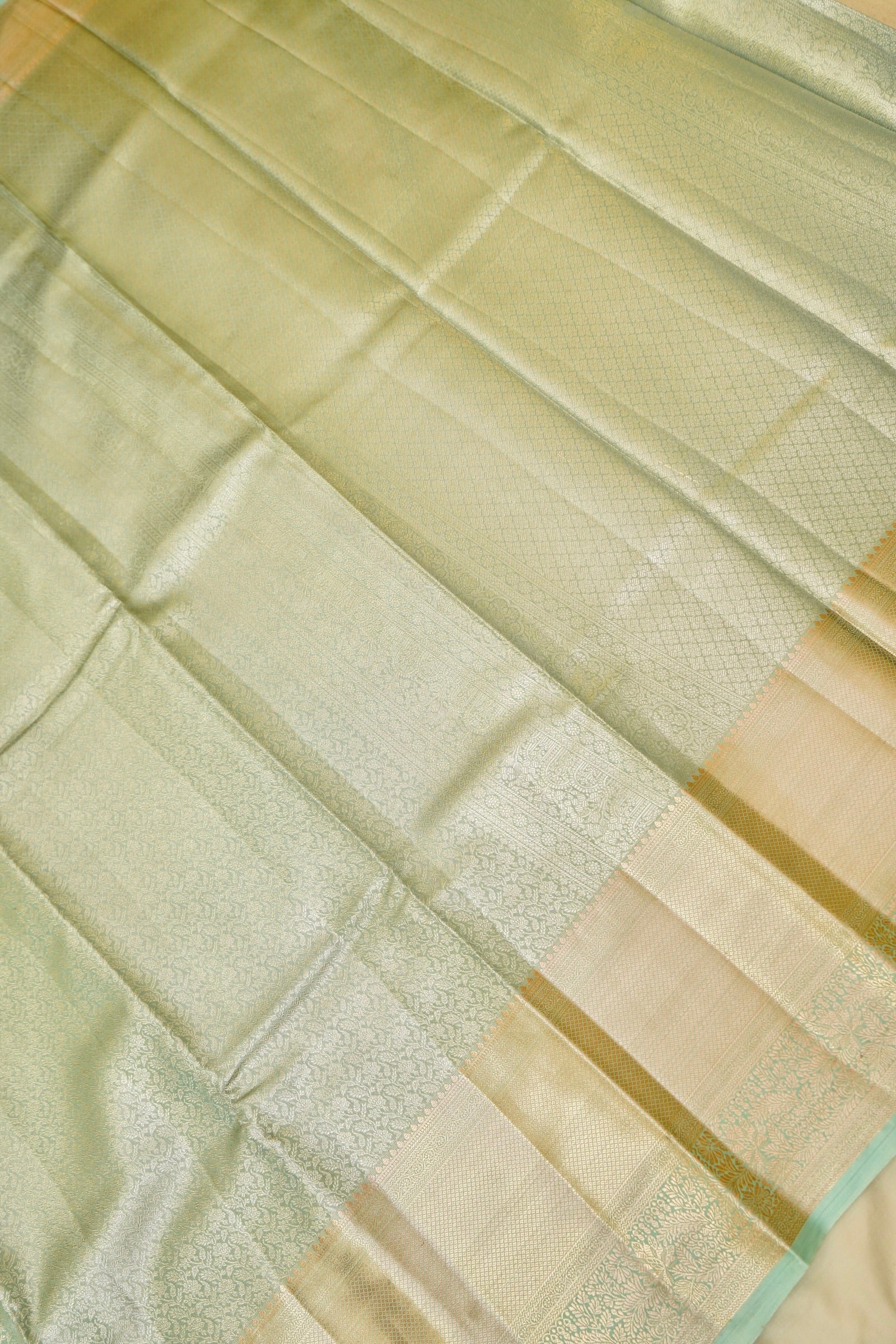 Maithili - Soft Mint Kanjivaram Tissue Silk Saree