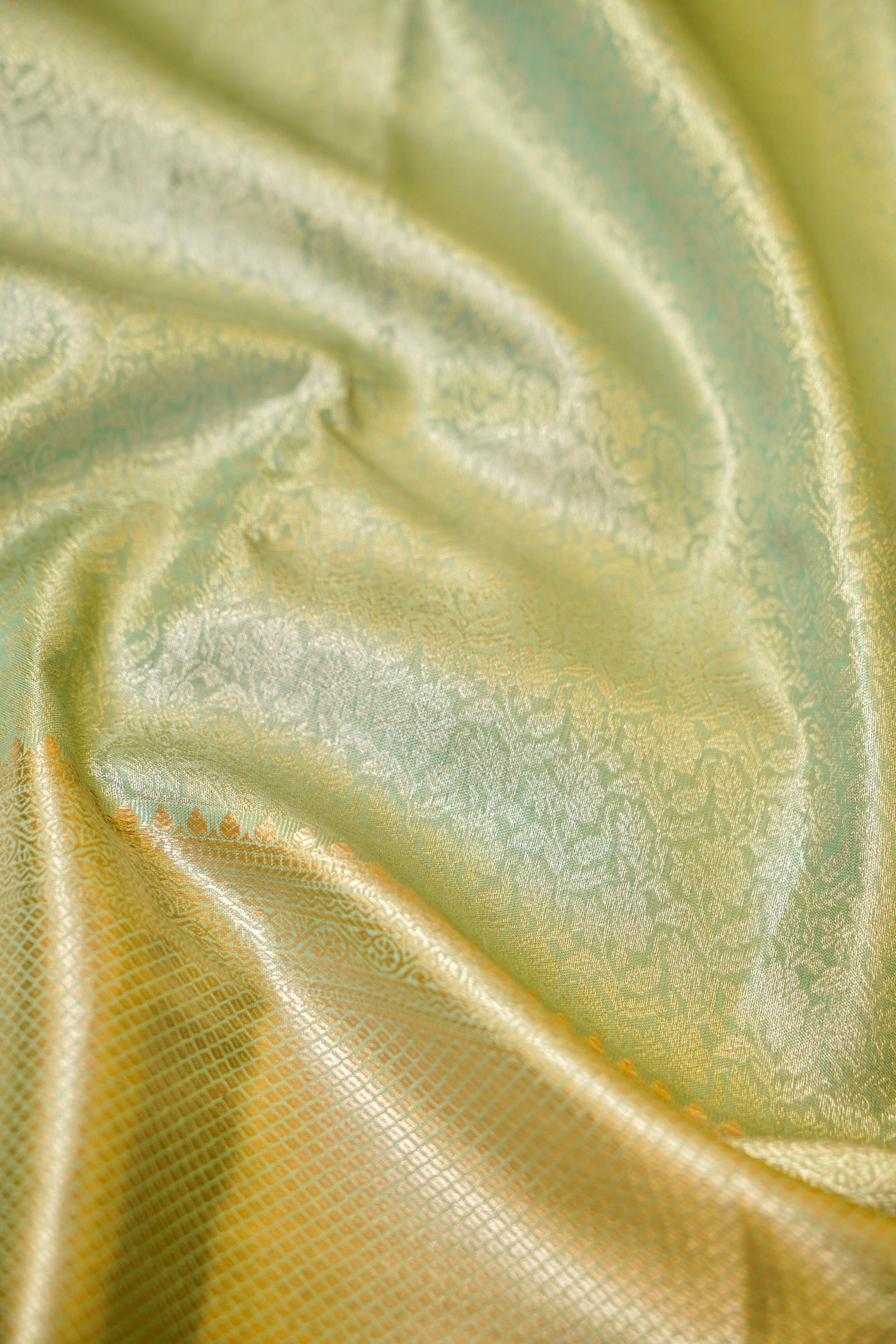 Maithili - Soft Mint Kanjivaram Tissue Silk Saree