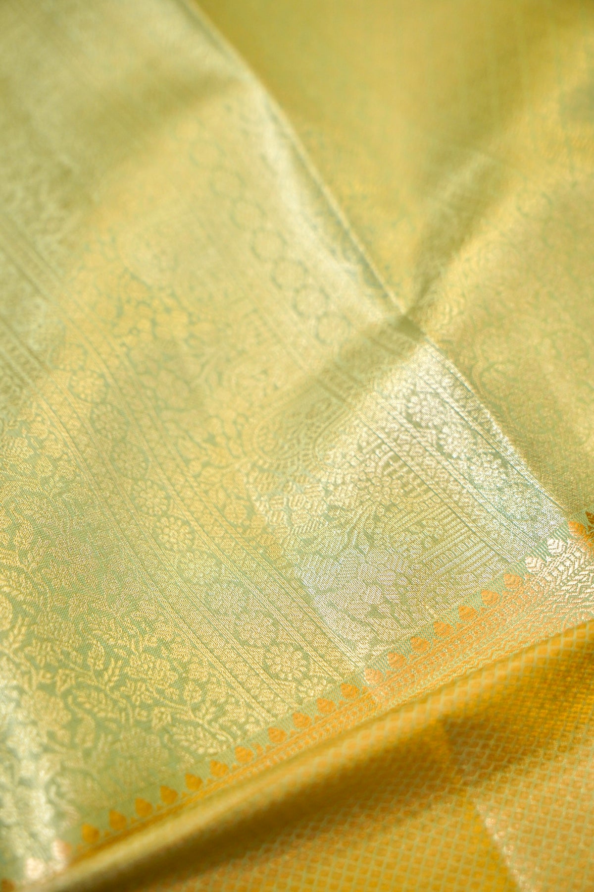 Maithili - Soft Mint Kanjivaram Tissue Silk Saree