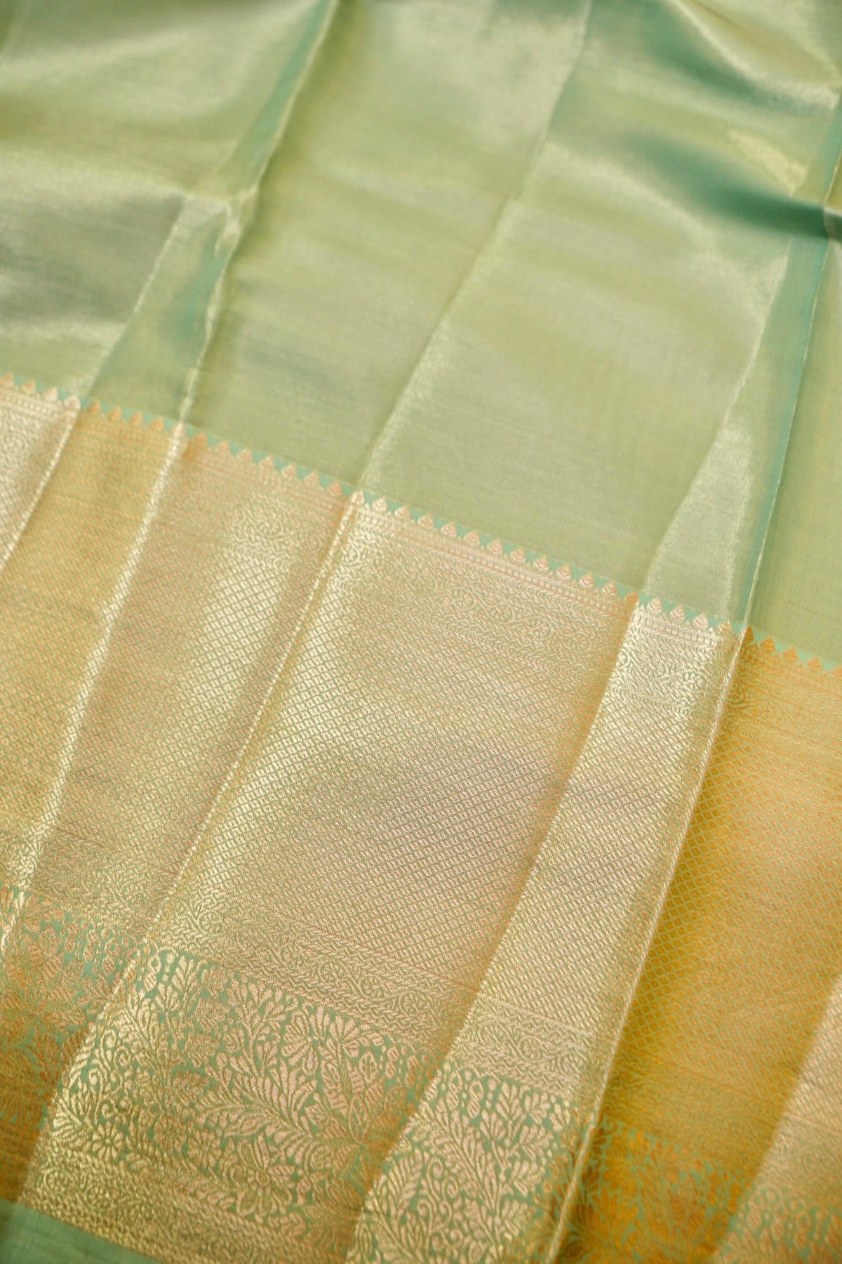 Maithili - Soft Mint Kanjivaram Tissue Silk Saree