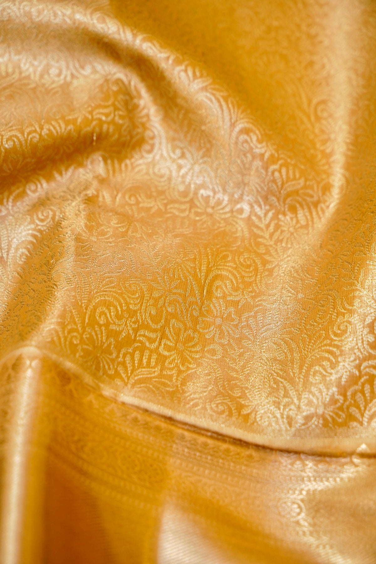 Maithili - Soft Gold Beige Kanjivaram Tissue Silk Saree