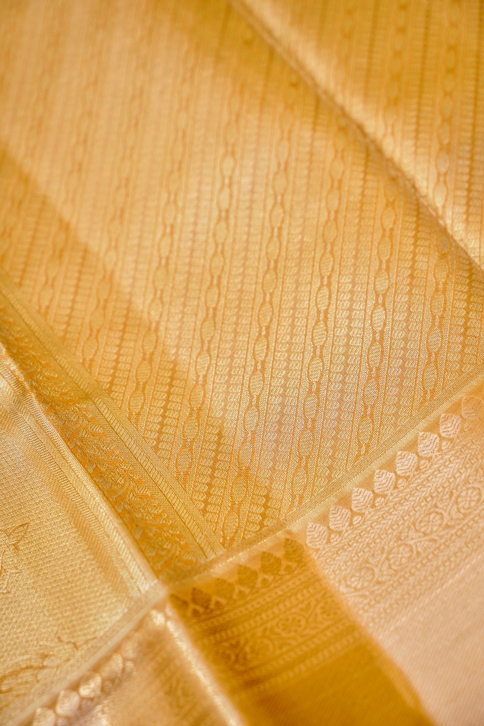 Maithili - Soft Gold Beige Kanjivaram Tissue Silk Saree