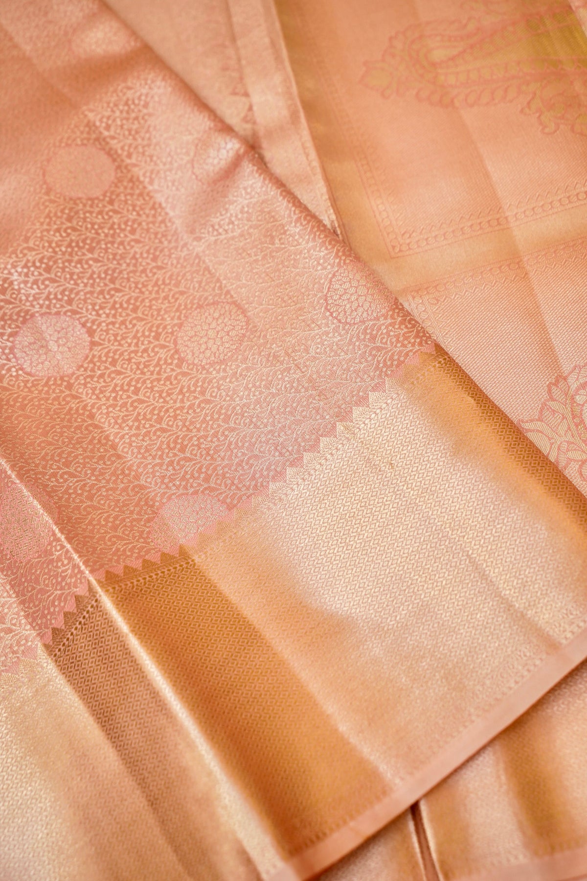 Maithili - Blush Pink Kanjivaram Tissue Silk Saree