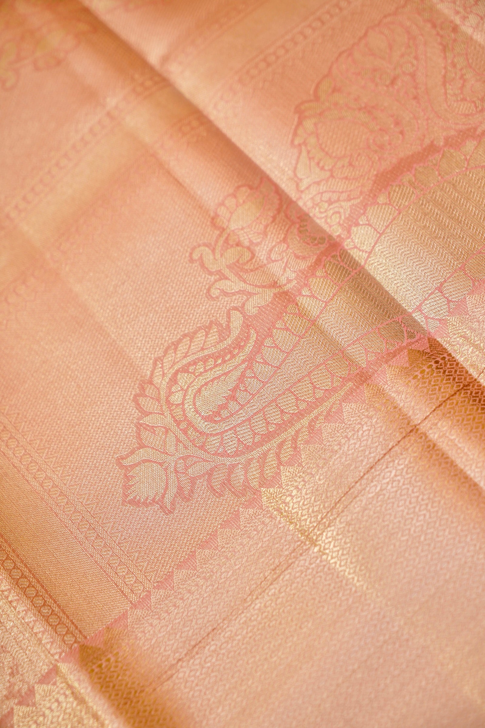 Maithili - Blush Pink Kanjivaram Tissue Silk Saree