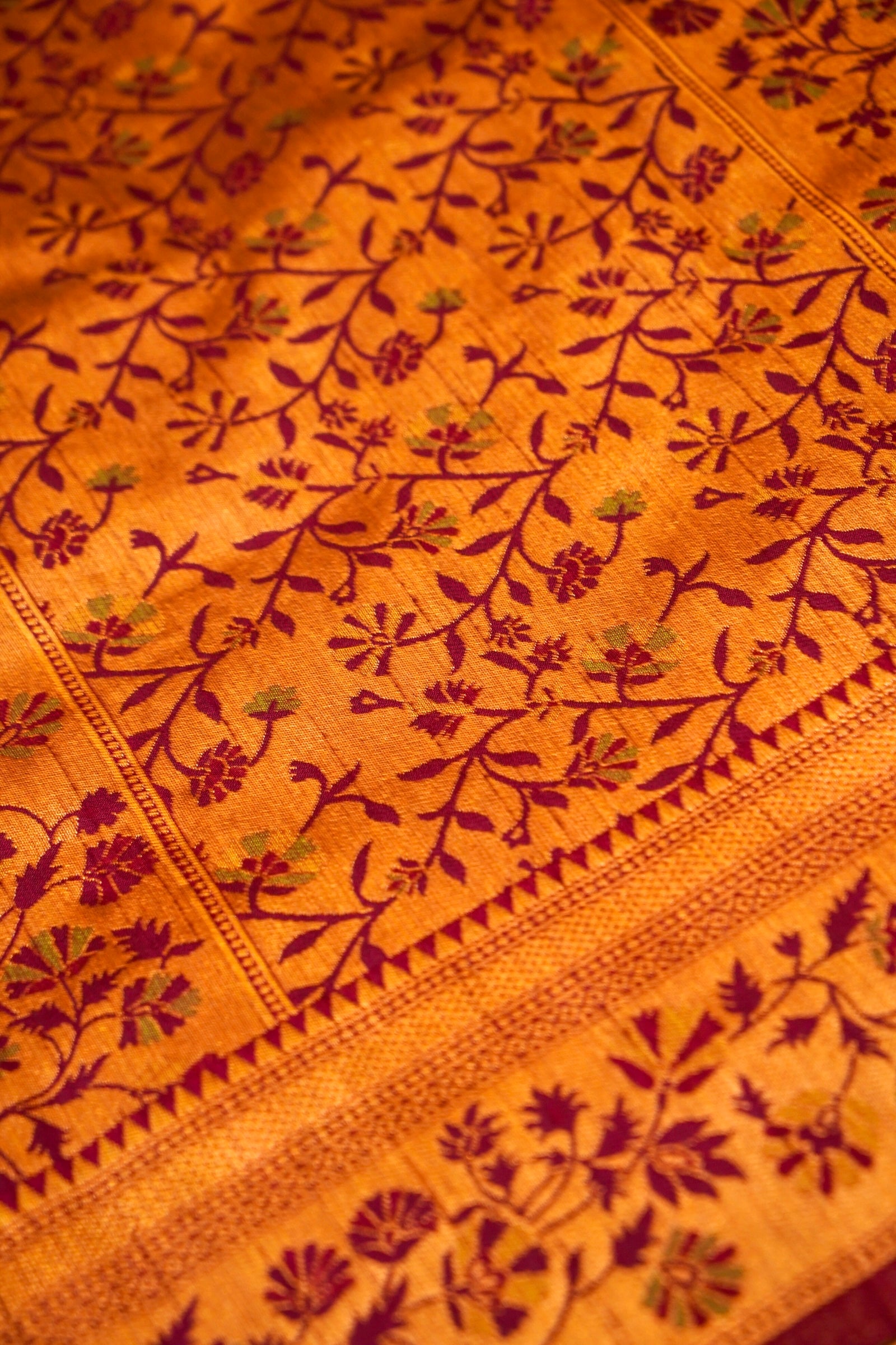 Teal Blue Paithani Style Ikkat Patola Silk Saree with Stitched Blouse