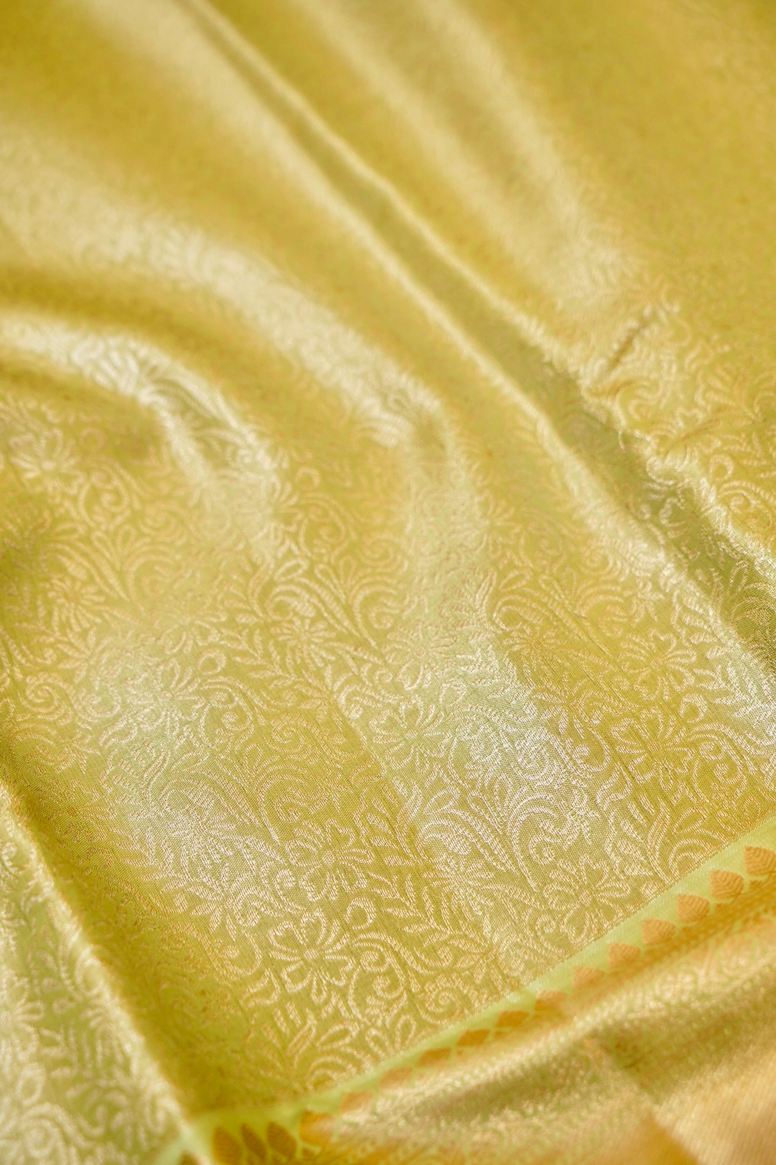 Maithili - Pastel Green Kanjivaram Tissue Silk Saree