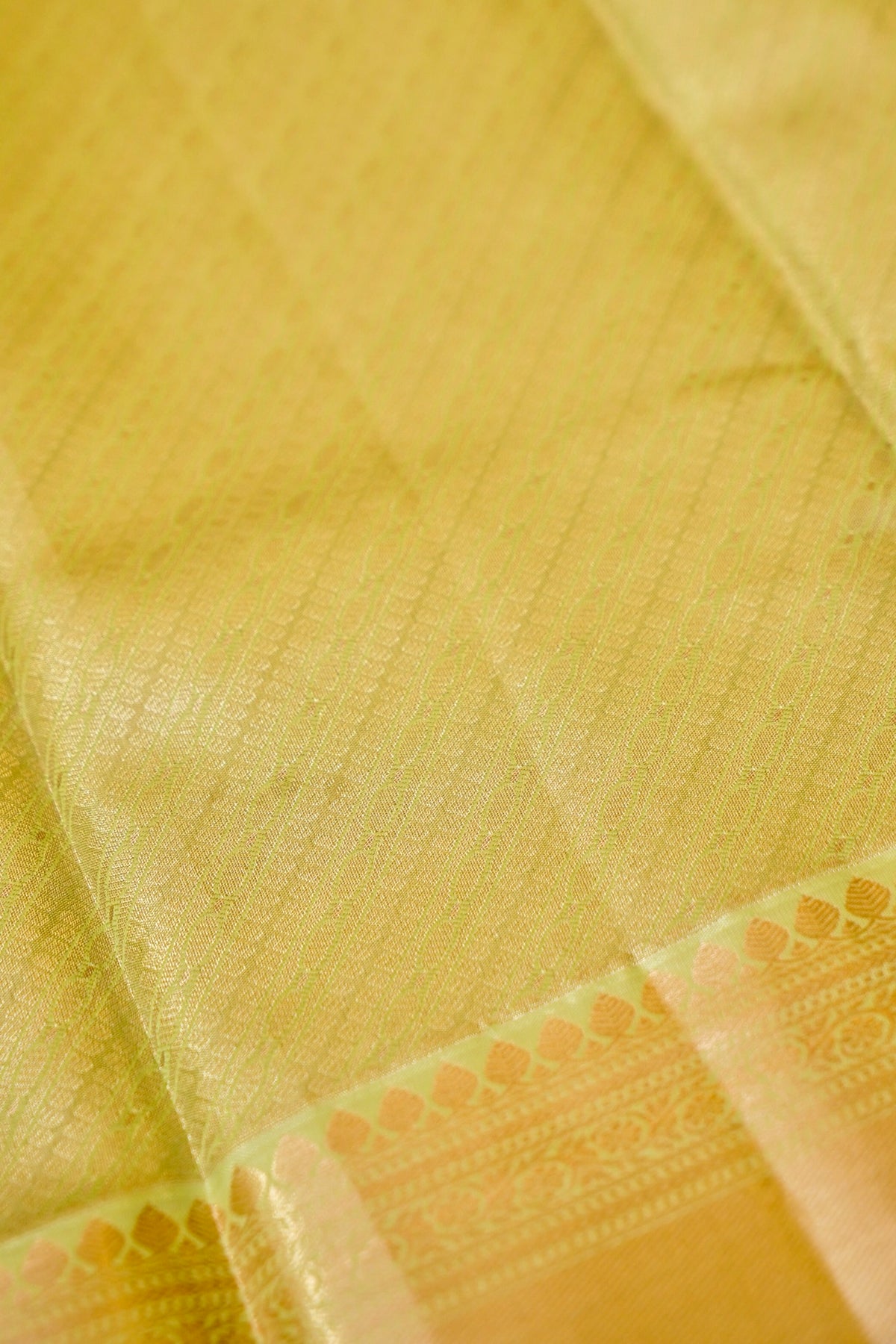 Maithili - Pastel Green Kanjivaram Tissue Silk Saree