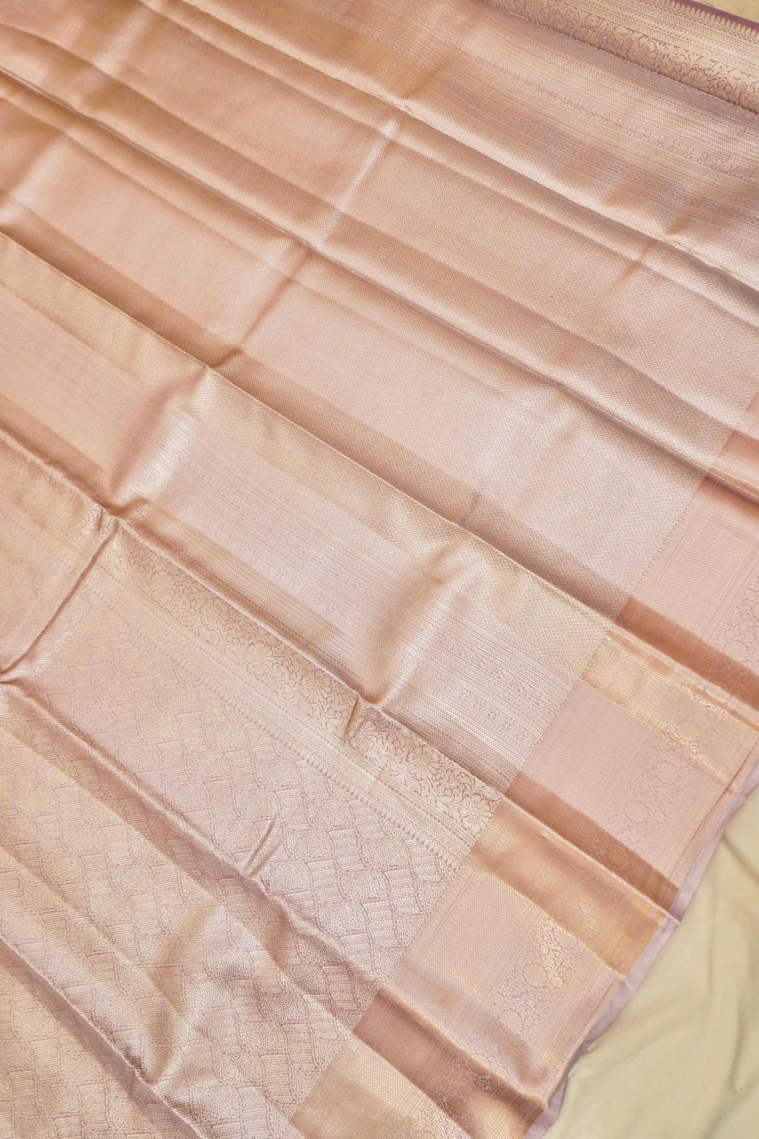 Maithili - Pastel Lilac Kanjivaram Tissue Silk Saree