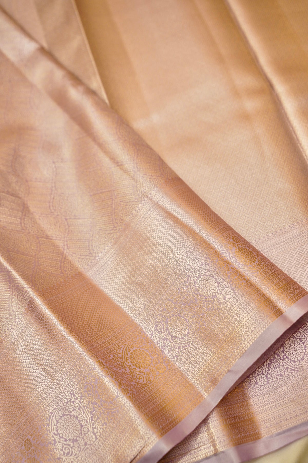 Maithili - Pastel Lilac Kanjivaram Tissue Silk Saree
