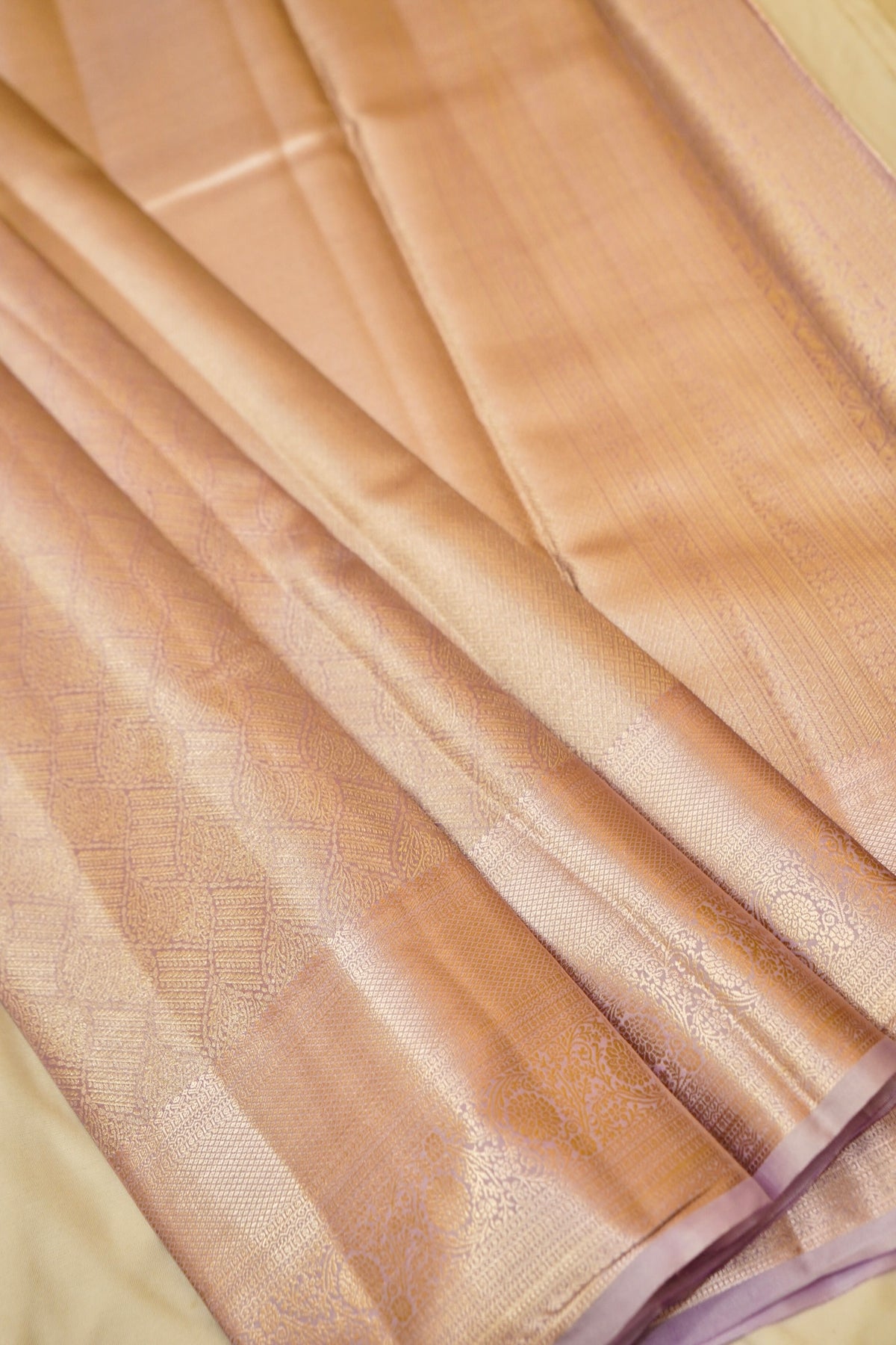 Maithili - Pastel Lilac Kanjivaram Tissue Silk Saree