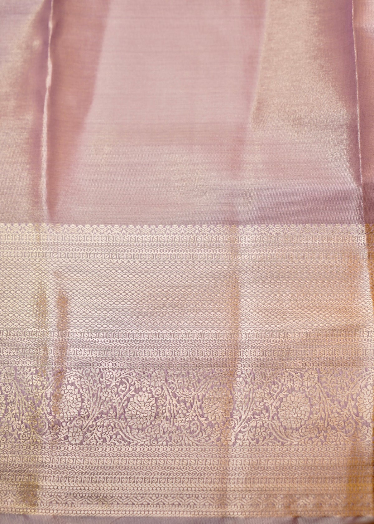 Maithili - Pastel Lilac Kanjivaram Tissue Silk Saree
