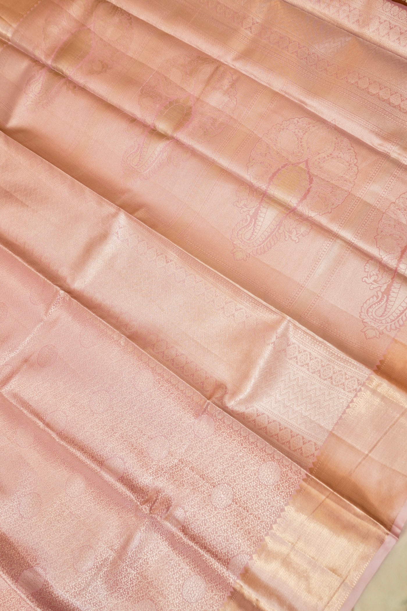 Maithili - Soft Pink Kanjivaram Tissue Silk Saree