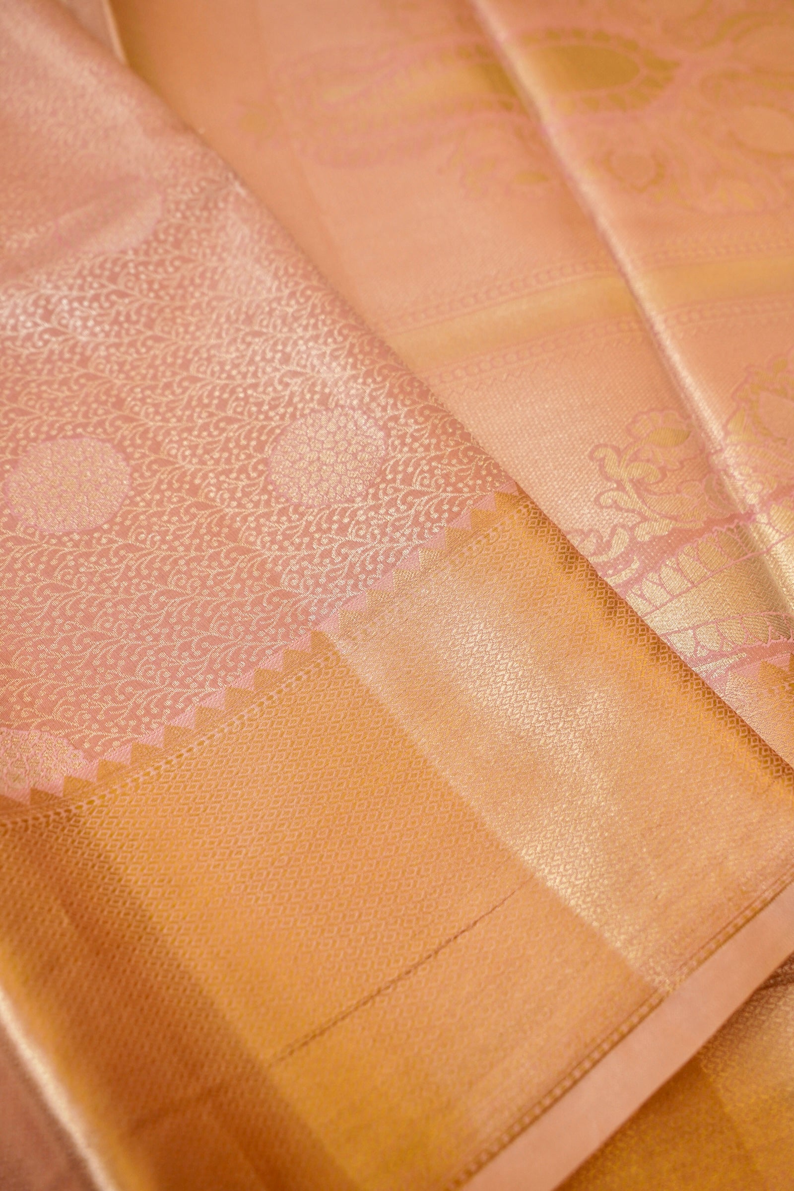 Maithili - Soft Pink Kanjivaram Tissue Silk Saree