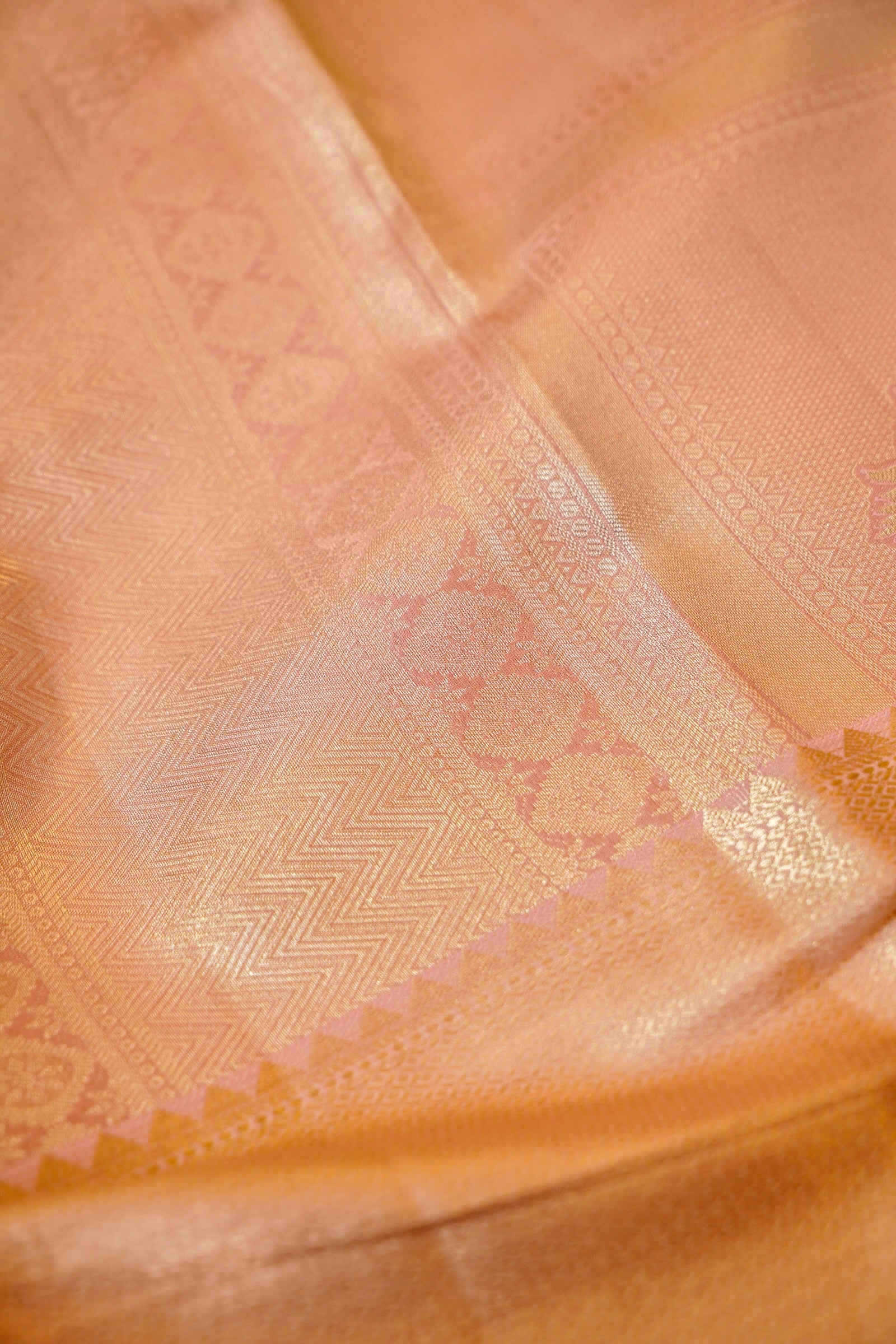 Maithili - Soft Pink Kanjivaram Tissue Silk Saree