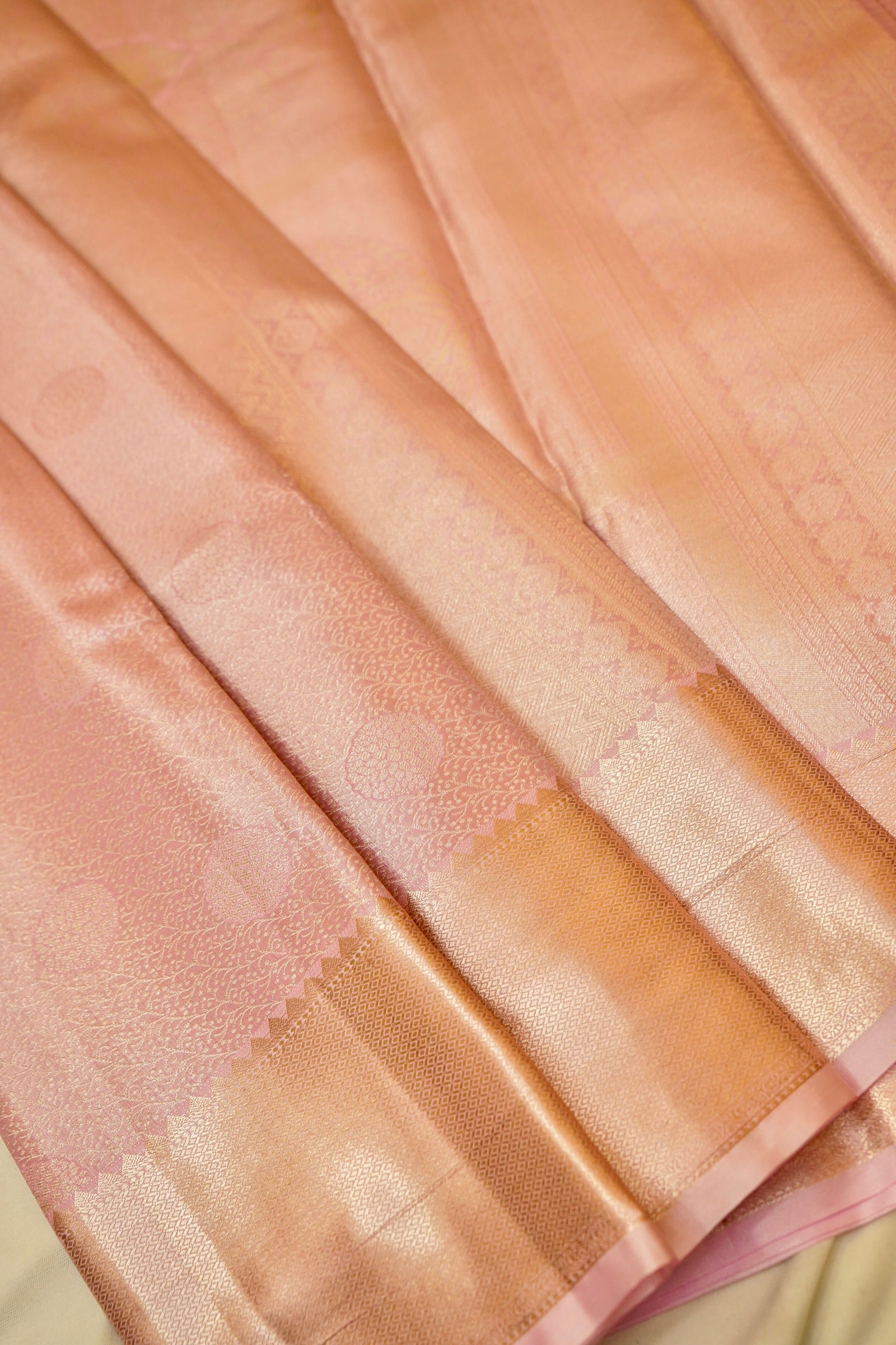 Maithili - Soft Pink Kanjivaram Tissue Silk Saree