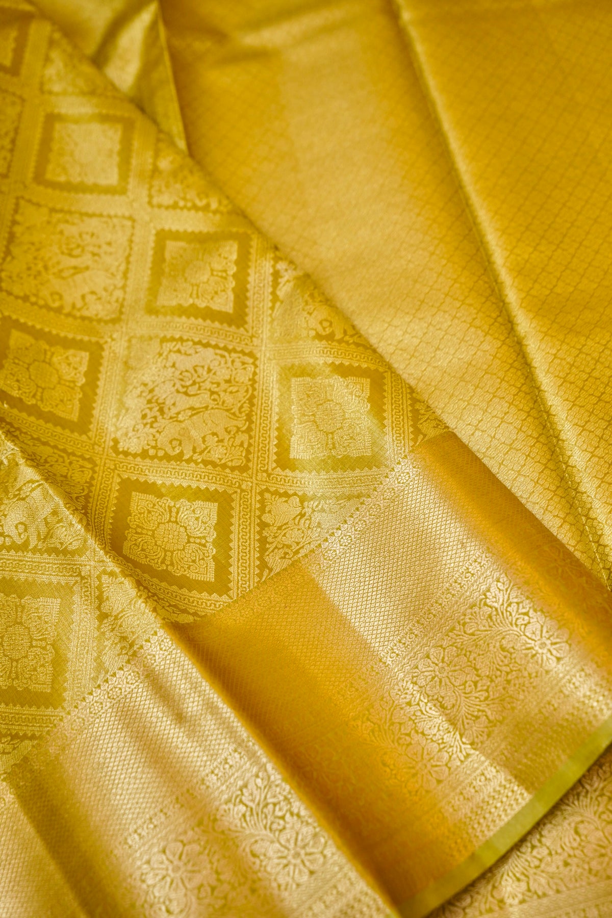 Maithili - Pistachio Green Kanjivaram Tissue Silk Saree