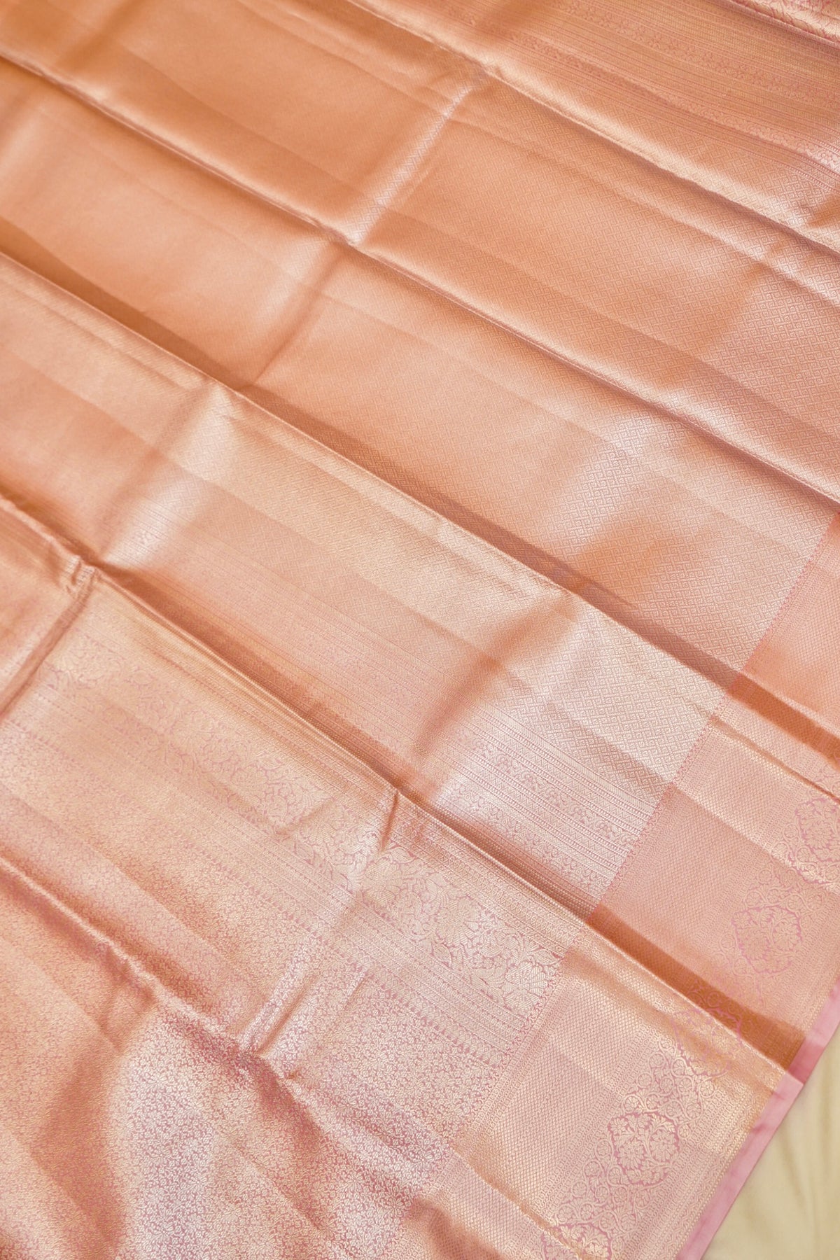 Maithili - Rose Pink Kanjivaram Tissue Silk Saree