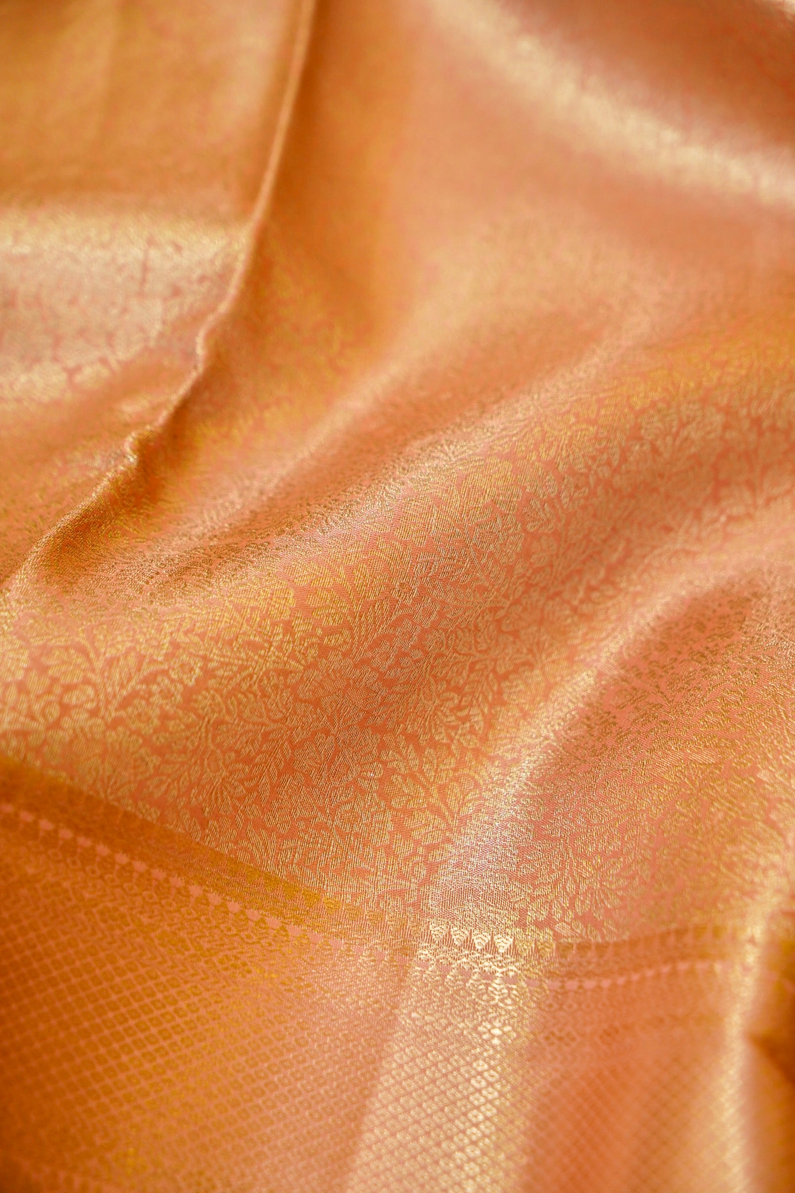 Maithili - Pastel Pink Kanjivaram Tissue Silk Saree