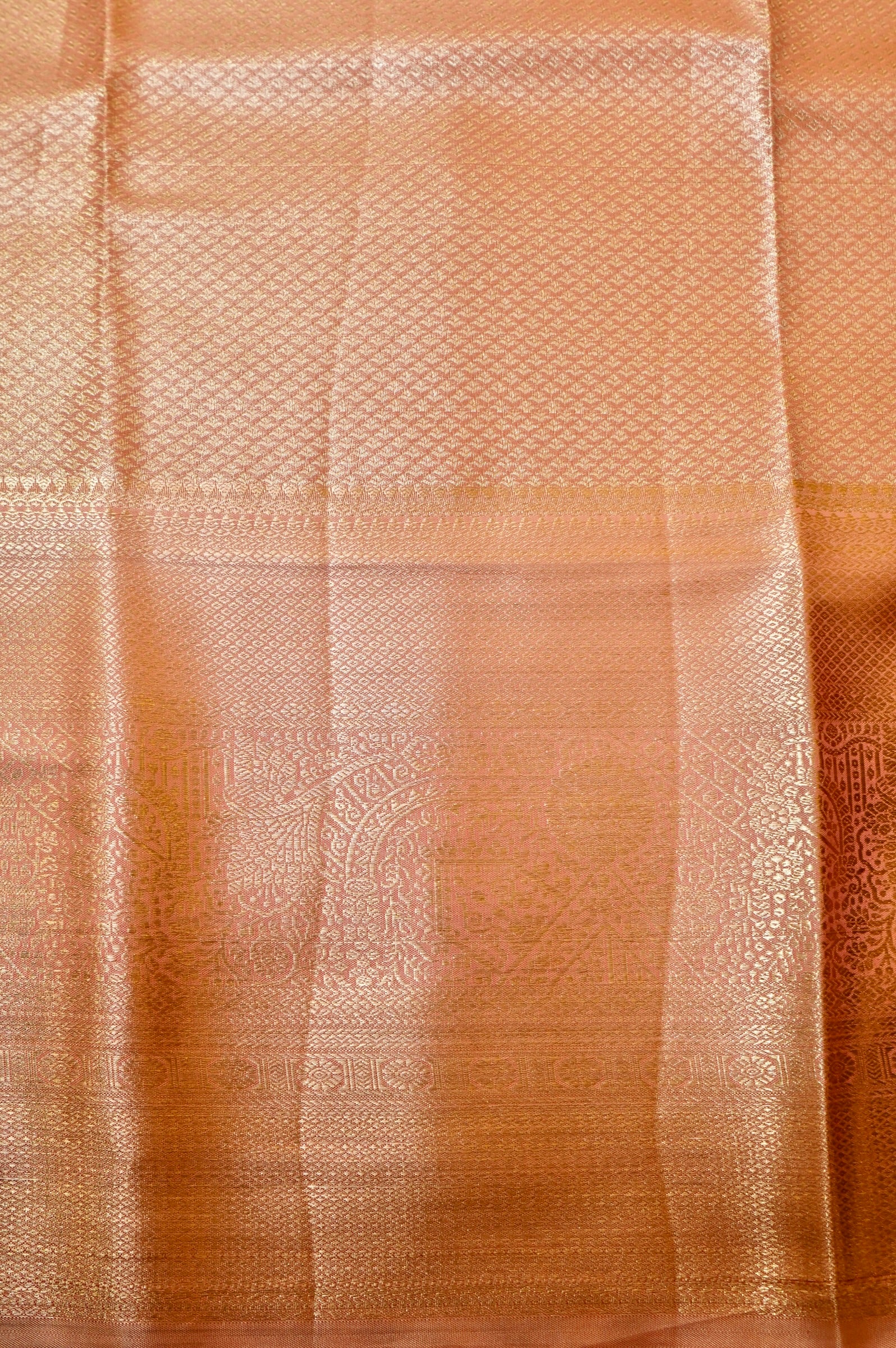 Maithili - Pastel Pink Kanjivaram Tissue Silk Saree